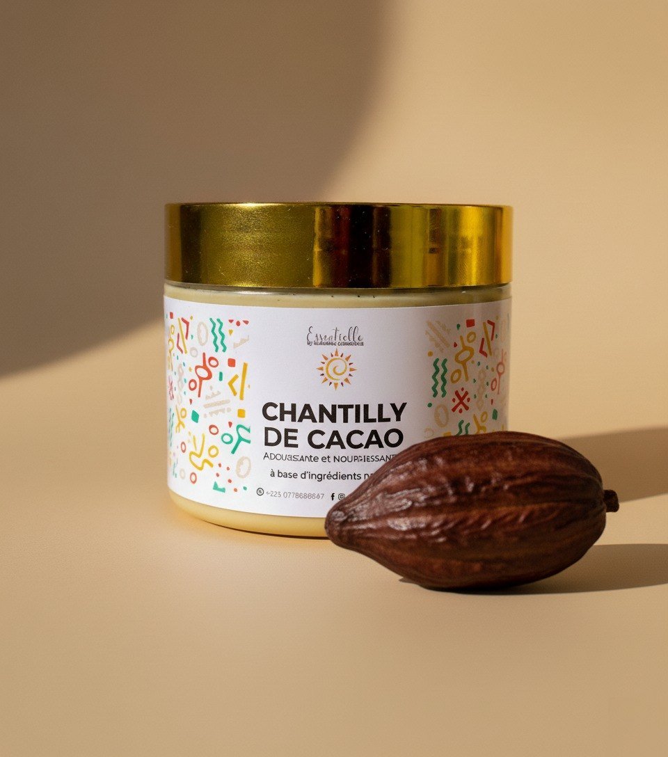 Pot de chantilly de cacao Klanman avec une cabosse